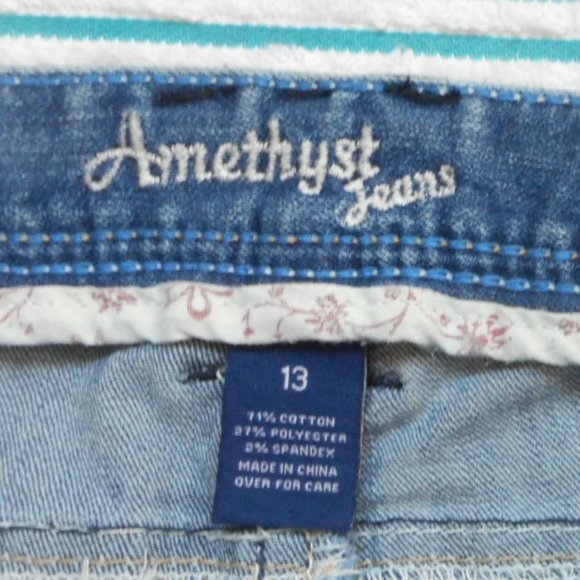 NEW Amethyst Jeans Distressed Boot Cut Denim Size 13 - Picture 13 of 13